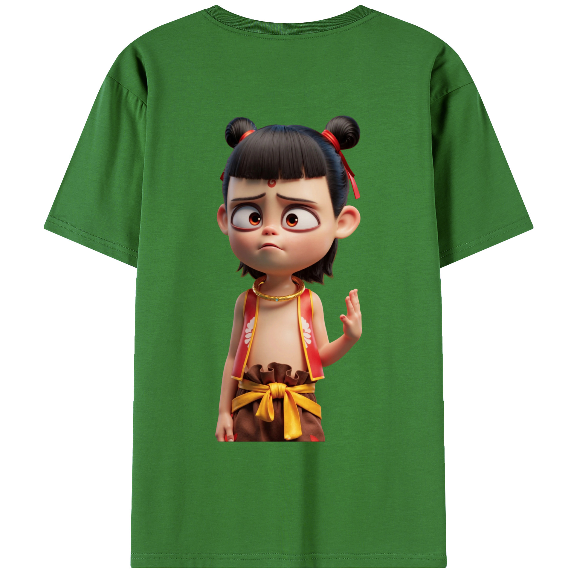 （画像用） Ne Zha 2 ナタ 魔童の大暴れ レディース半袖Tシャツ(バックプリント)